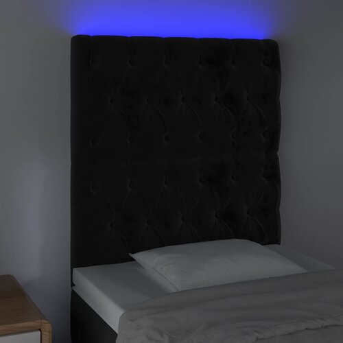  LED uzglavlje crno 80x7x118/128 cm bar&amp;scaron;unasto Slike