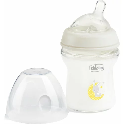 Chicco Natural Feeling Glass Neutral II steklenička za dojenčke 0m+ 150 ml