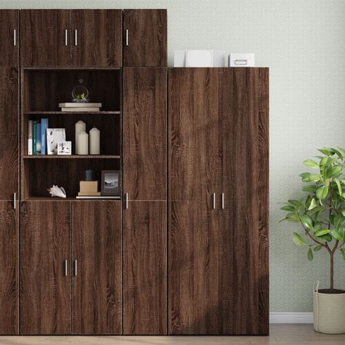 vidaXL Ozka omara za shranjevanje rjavi hrast 30x42,5x225 cm inž. les Cene