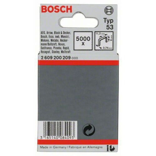 Bosch spajalica od tanke žice tip 53 11,4 x 0,74 x 6 mm ( 2609200209 ) Slike