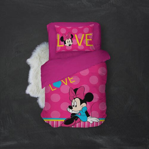 MEY HOME posteljina Minnie Mouse Love 3D 160x220cm ciklama Slike