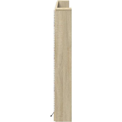  Krevetna ploča s LED-om s policom Sonoma 180 x 16 5 x 103 5 cm - sonoma hrast 180 cm Slike