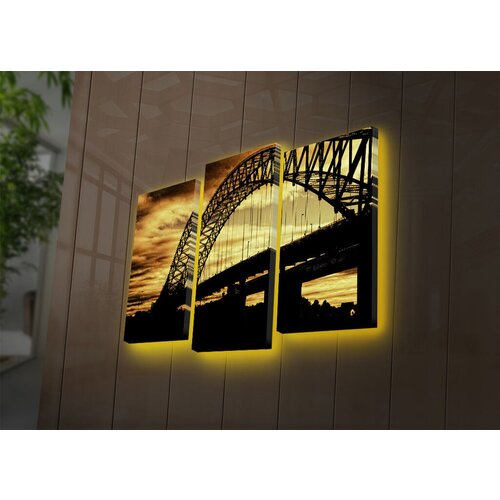 Wallity Set slika sa LED osvetljenjem 3PATDACT-16, 3 Dela Cene