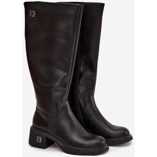 VINCEZA Leather Women&amp;#039;s Boots Low Heel Insulated Slike
