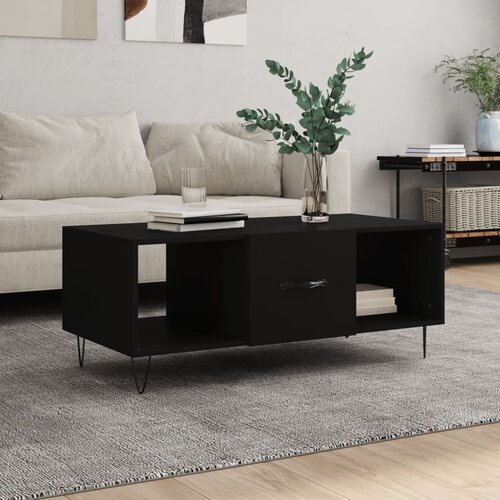  Stolić za kavu crni 102 x 50 x 40 cm od konstruiranog drva Slike