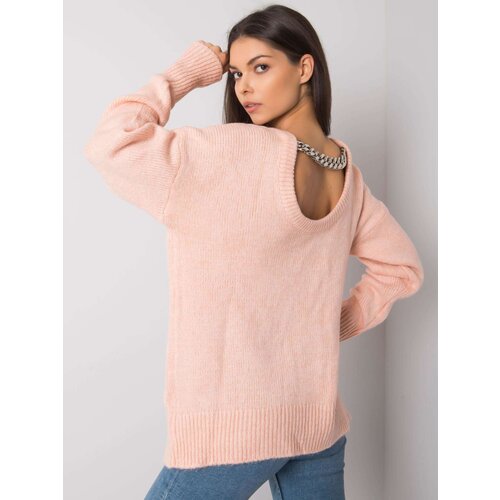RUE PARIS Sweater-LC-SW-1002.05-light pink Cene