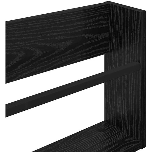  Polica za časopise Crni hrast 60 x 12 x 30 cm Konstruirano drvo Slike