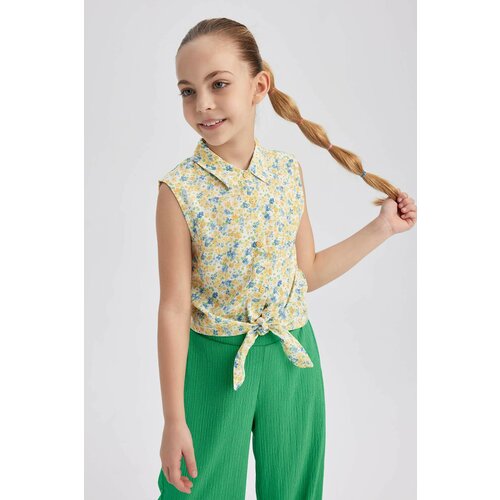 Defacto girl regular fit patterned short sleeve shirt Cene