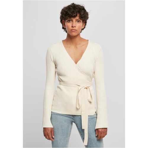 UC Ladies Ladies Rib Knit Wrapped Cardigan whitesand Slike