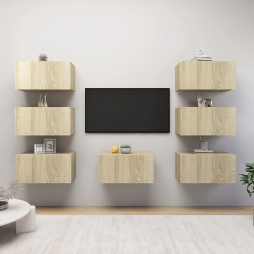 TV ormarić 7 kom boja hrasta sonome 30,5x30x60 cm od iverice Cijene