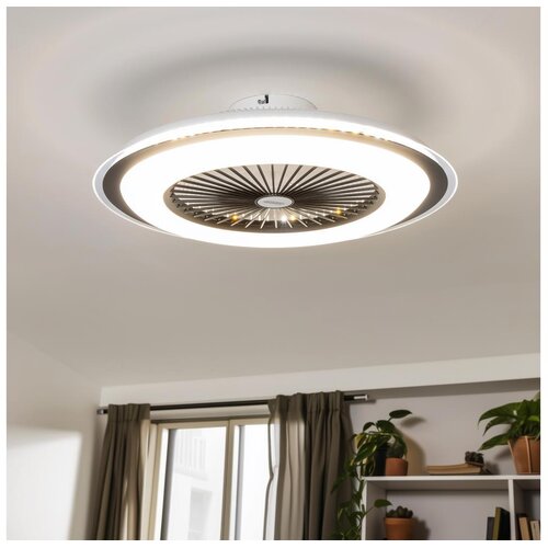  Brilagi - LED prigu&scaron;iva svetiljka sa ventilatorom RONDA LED/48W/230V crna + daljinski upravljač Cene
