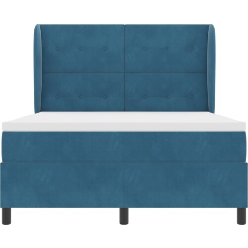 Box Spring Krevet s Madracem Tamnoplavi 140x200 cm Bar&amp;scaron;un Slike