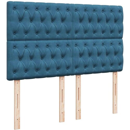 VidaXL Krevet s oprugama i madracem plavi 140x190 cm bar&amp;scaron;unasti Slike