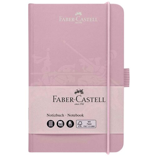 Faber-Castell Beležnica A6, mali karo, roza Slike