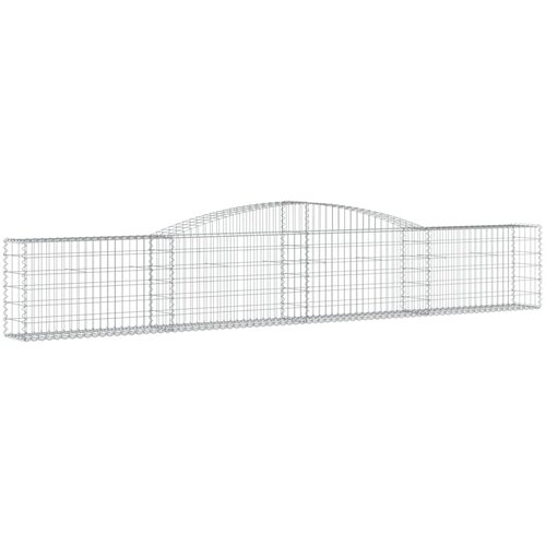  Lučne gabionske ko&amp;scaron;are 8 kom 400x30x60/80 cm pocinčano željezo Slike