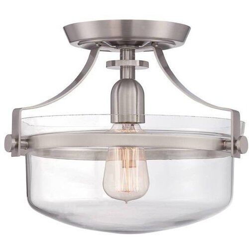 Elstead Lighting Elstead Penn Station 1-lučna delno vgradna stropna svetilka, brušen nikelj, E27, (22097923) Cene