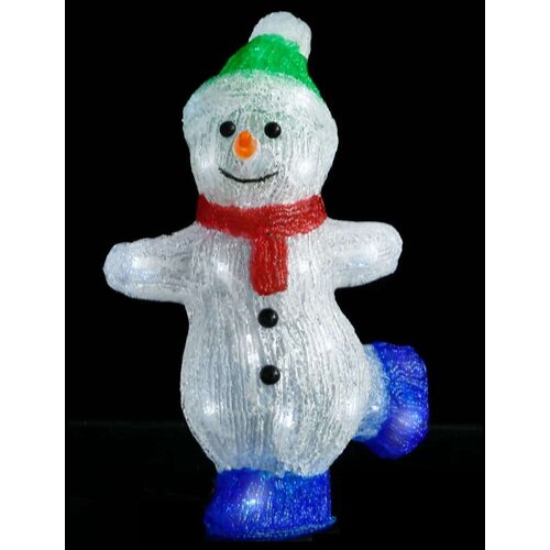 VidaXL LED božićna akrilna figura snjegovića unutarnja i vanjska 30 cm Slike