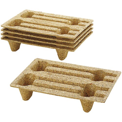 Ratioform Paleta iz pre&amp;scaron;anega lesa, Dx&amp;Scaron; 600 x 400 mm, s 4 nogami, DE 10 kosov, od 5 DE Slike