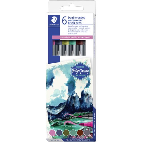 Staedtler dvojno fiber pero, Južna Amerika, 6-delni kartonski kovček, (21655312) Cene