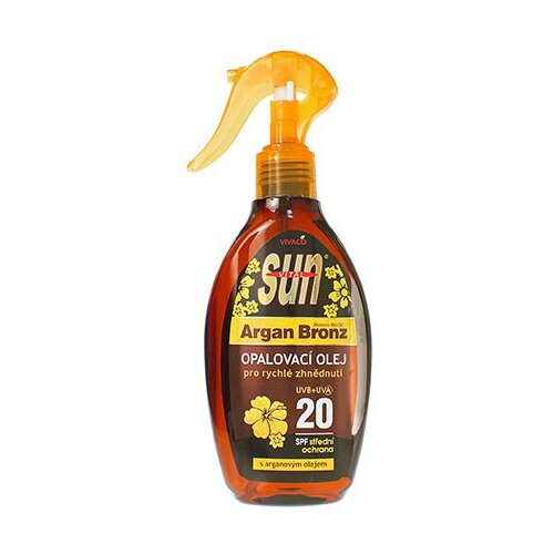 Vivaco Sun Argan Bronz Suntan Oil SPF20 ulje za za&scaron;titu od sunca s arganovim uljem 200 ml Cijene