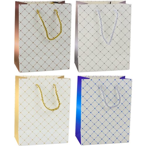  Paper Gift Bag Shiny Hearts 23 x 18 x 10.5 cm Cene