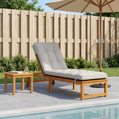  Jastučić za ležaljku VIANEN 100% poliester Bijela - Bijela 200 x 50 x 8 cm Cijene