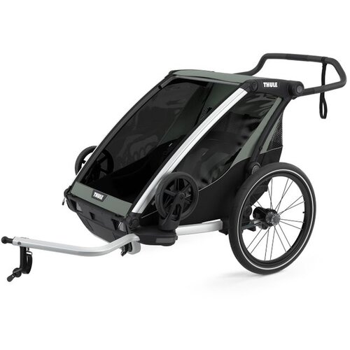 Thule Chariot Lite 2 zeleno (agava)/crna sportska dječja kolica i prikolica za bicikl za dvoje djece (4u1) Cijene
