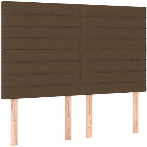  Krevet box spring s madracem LED tamnosmeđi 140x200 cm tkanina Slike
