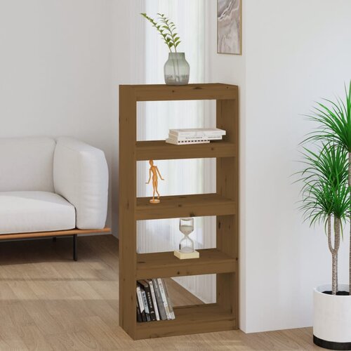 vidaXL knjižna omara / pregrada medeno rjava 60x30x135,5 cm borovina Cene