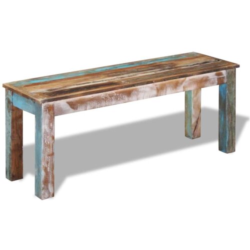 vidaXL Klop iz trdnega predelanega lesa 110x35x45 cm Cene