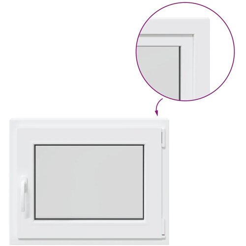  Unutarnja boja prozora u podrumu bijela RISOR 65 x 50 cm - Bijela 65 x 50 cm (Dvostruki sloj) Naginjanje i okretanje desno Cijene