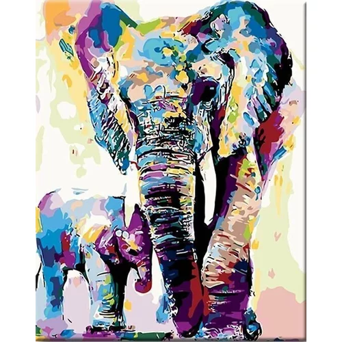 Zuty Barvanje po številkah Poslikani sloni