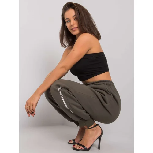 RELEVANCE Sweatpants-RV-DR-7237.81-dark khaki