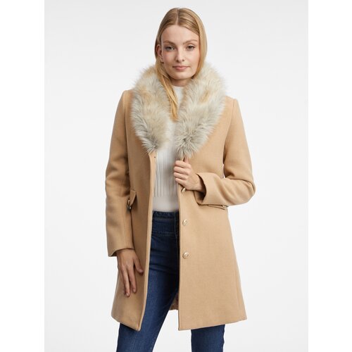 Orsay Women's beige coat with wool - Women Cene