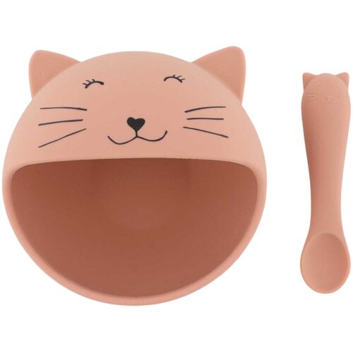 Trixie jedilni set iz silikona first baby meal mrs. cat Cene