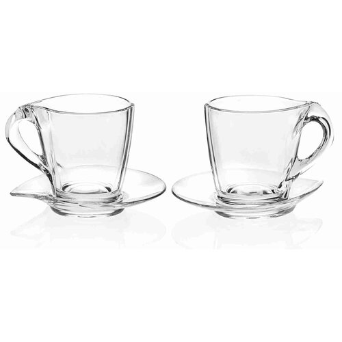 RCR Set skodelica s podstavkom Happy Eco Luxion 260ml / 2 kos / kristalno steklo, (21317768) Slike
