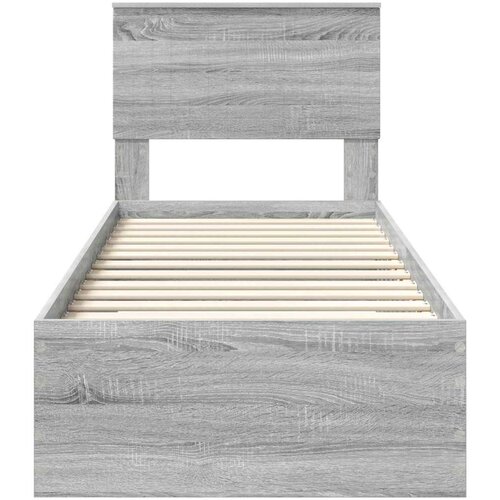  Okvir za krevet Sivi Sonoma i srebrna 75 x 190 cm Slike