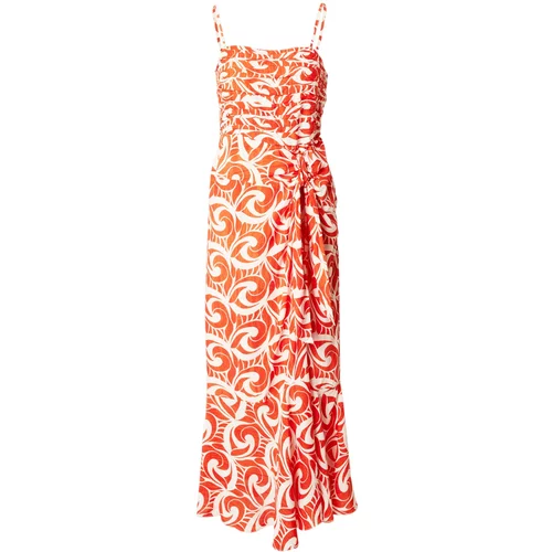 Derhy Ljetna haljina narančasta / prljavo bijela
