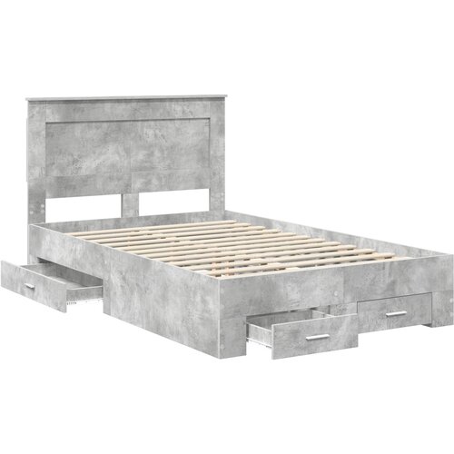  Krevetna konstrukcija s ladicama Betonski sivi 120 x 190 cm Slike