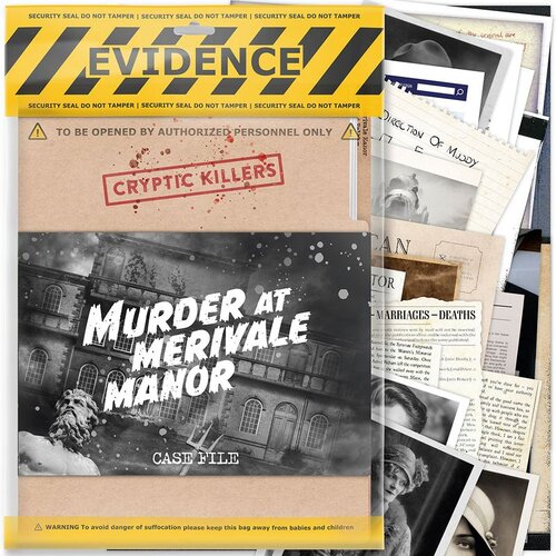  CRYPTIC KILLERS družabna igra Murder at Merivale Manor, T4 Cene