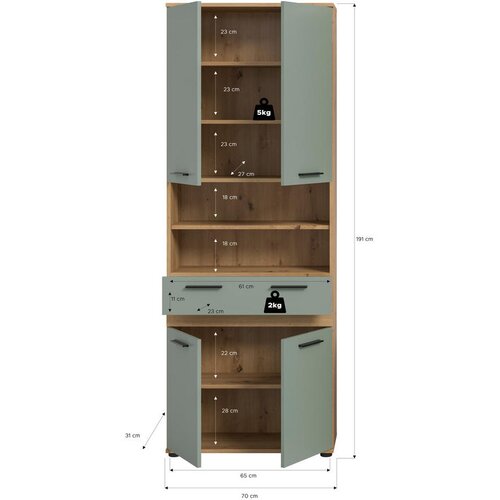 MID.YOU VISOKA OMARA 70/191/31 cm Slike