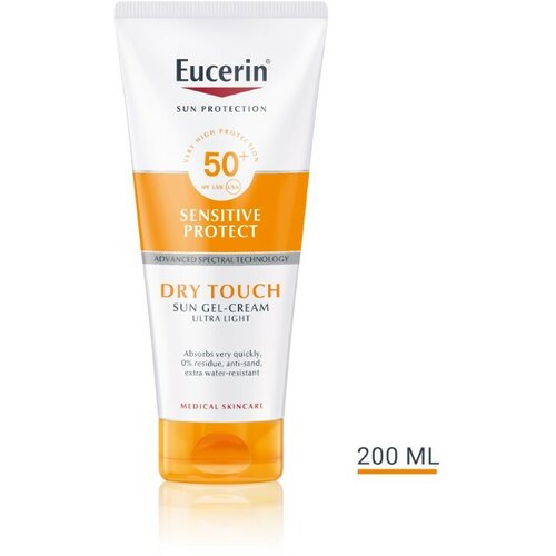 Eucerin dry touch gel-krem za zaštitu osetljive kože od sunca spf 50+, 200 ml Cene