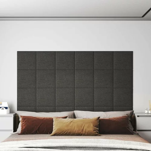  Zidne ploče od tkanine 12 kom tamnosive 30 x 30 cm 1 08 m²