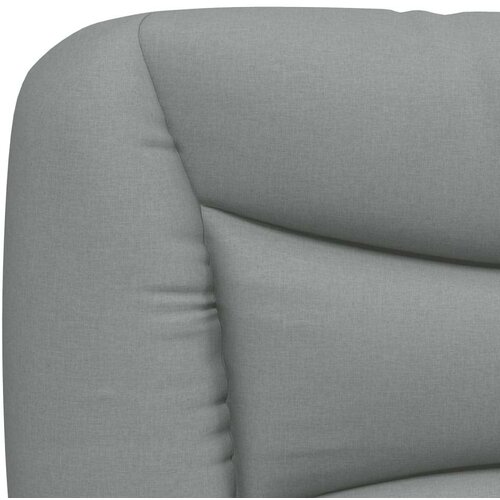  Krevet s madracem svjetlosivi 120 x 200 cm od tkanine Slike