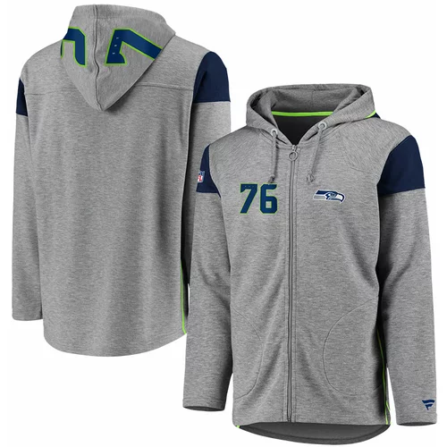  muška Seattle Seahawks Iconic Franchise Full Zip majica sa kapuljačom