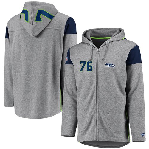  Mu&amp;scaron;ka Seattle Seahawks Iconic Franchise Full Zip majica sa kapuljačom Slike