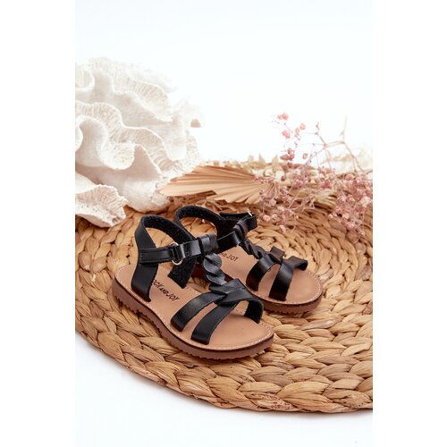 Boto Children's Sandals with Velcro Fastening Black Sarniema Cene
