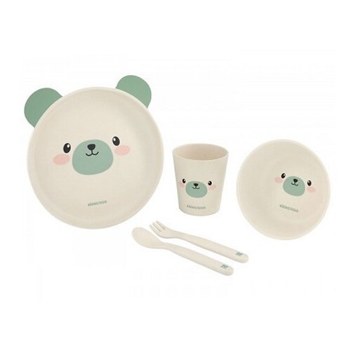 Kikka Boo set posuđa od bambusa bear mint Slike