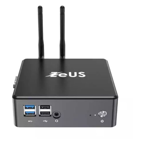 Zeus Mini PC računar MPI10-i523 i5-1145G7 4C 4.4 GHz/DDR4 8GB/M.2 512GB/LAN/Dual WiFi/BT/HDMI/DP/USBC crni Slike