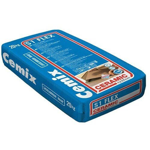 Cemix Fleksibilno ljepilo za počice Flex C2TE S1 (Sive boje, 25 kg) Slike